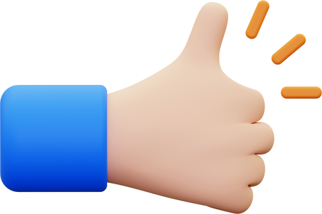 3d thumbs up icon